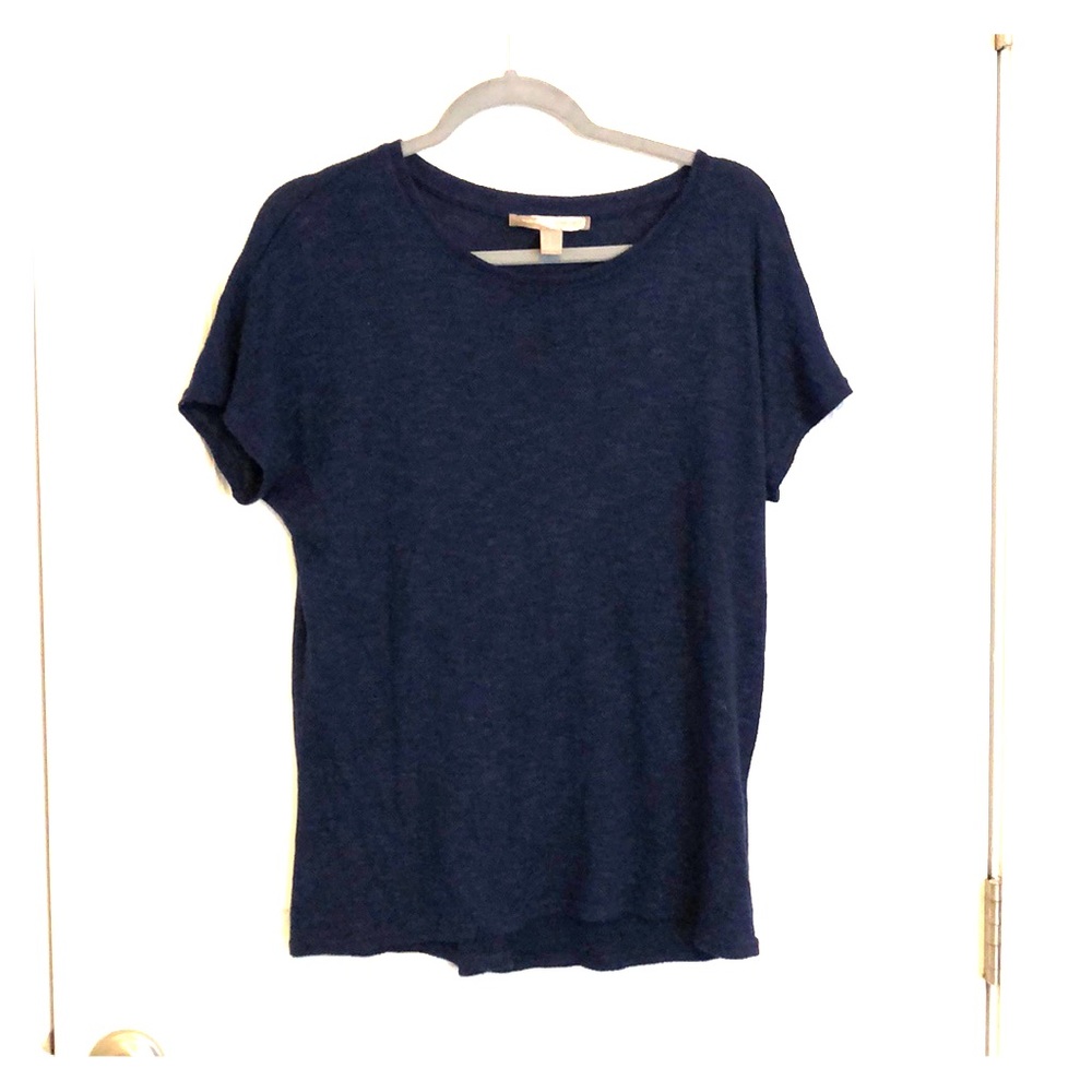 Navy textured t shirt
